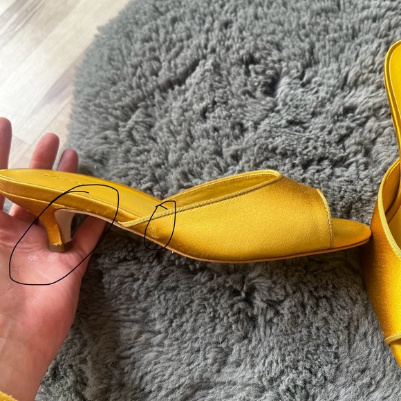 New With Dust Bag Doen Callie Mule in Marigold Satin Size 35 - Picture 6 of 15